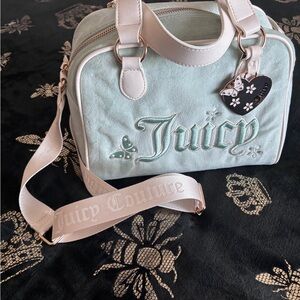 Juicy Couture Mint & Light Pink Crossbody Satchel